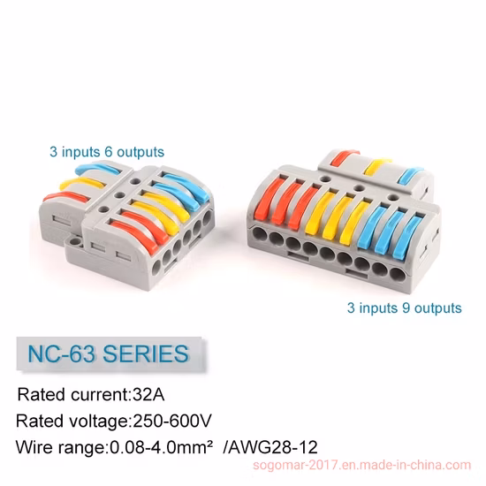 Push-in Terminal Block Screwless Interlocking