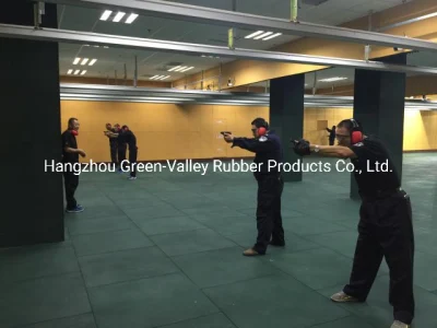 Ballistic Interlocking Rubber Blocks for Shooting Range